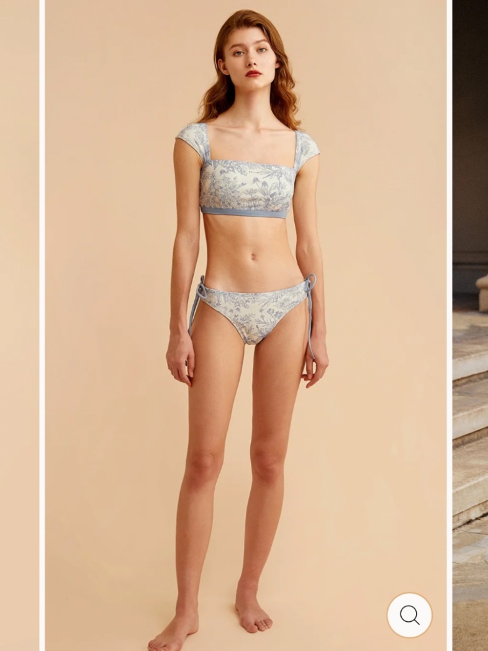 GRACE VINTAGE SQUARE-NECK BIKINI SET